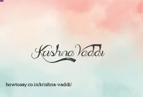 Krishna Vaddi