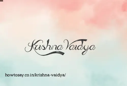 Krishna Vaidya