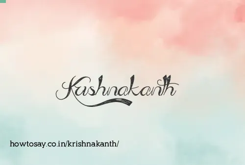 Krishnakanth