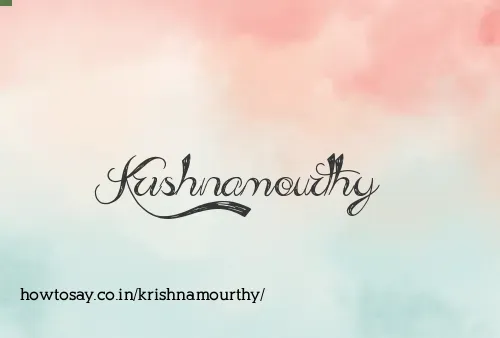 Krishnamourthy