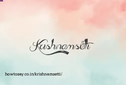 Krishnamsetti