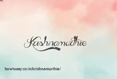 Krishnamurthie