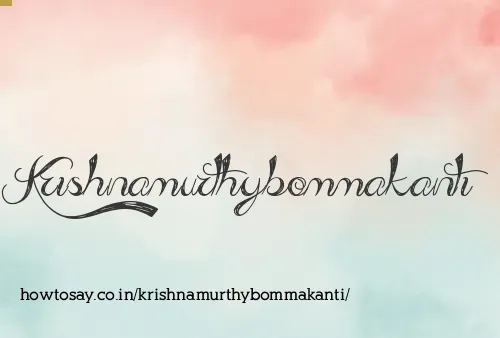 Krishnamurthybommakanti