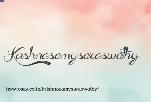 Krishnasamysaraswathy
