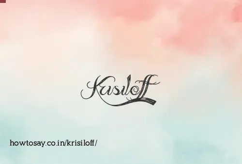 Krisiloff