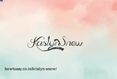 Krislyn Snow
