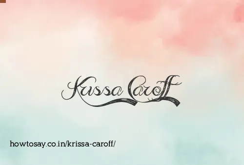 Krissa Caroff