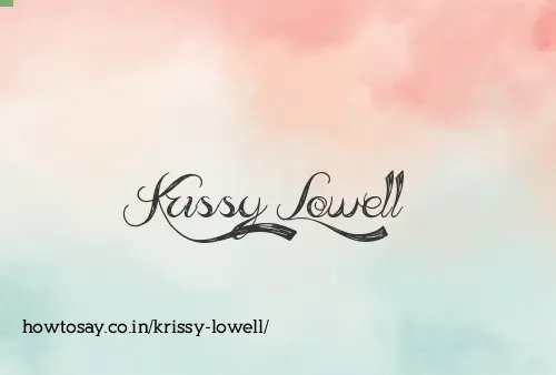 Krissy Lowell
