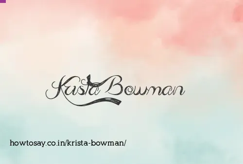 Krista Bowman