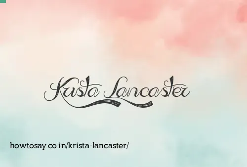 Krista Lancaster