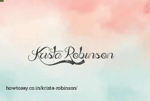 Krista Robinson