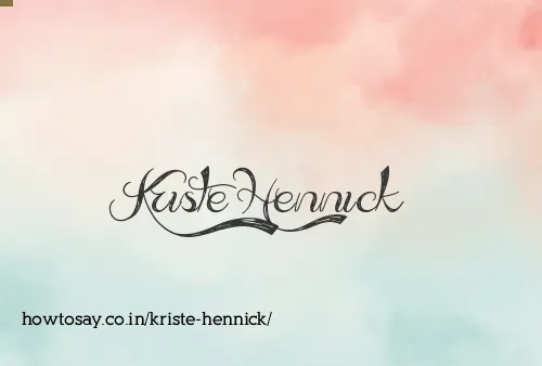 Kriste Hennick