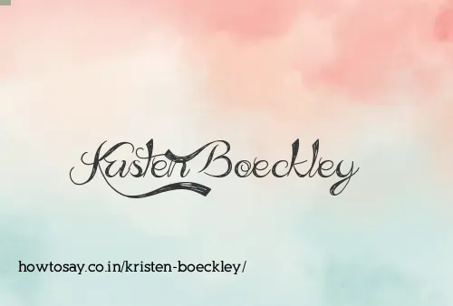 Kristen Boeckley