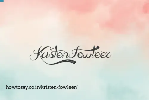 Kristen Fowleer