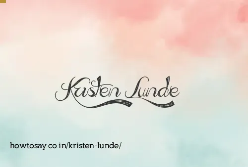 Kristen Lunde