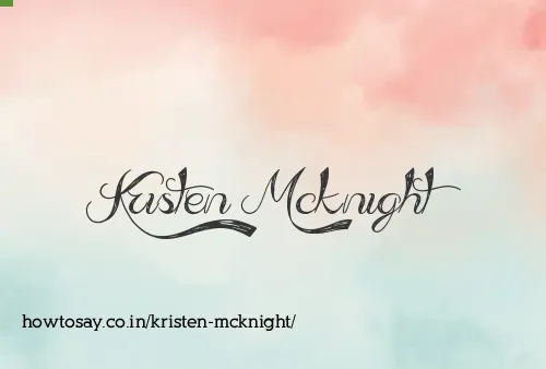 Kristen Mcknight