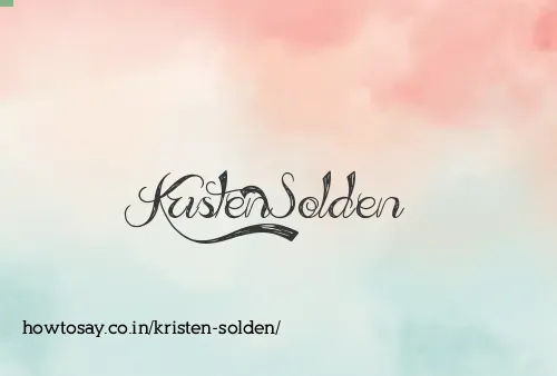 Kristen Solden