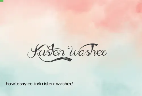 Kristen Washer