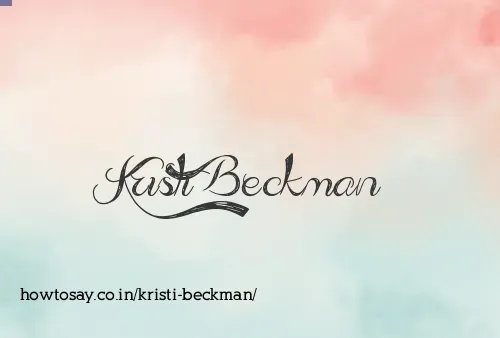Kristi Beckman