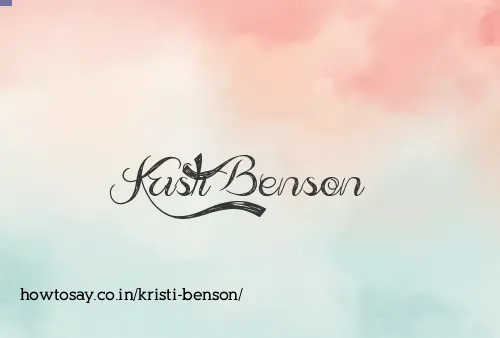 Kristi Benson