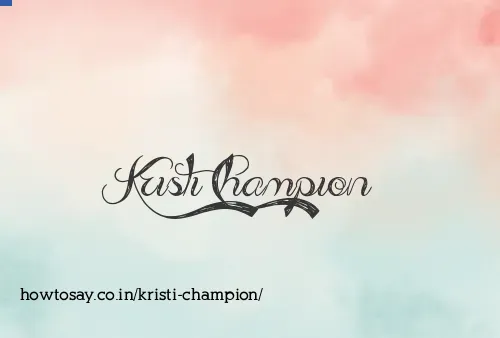 Kristi Champion