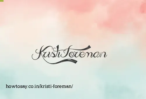 Kristi Foreman