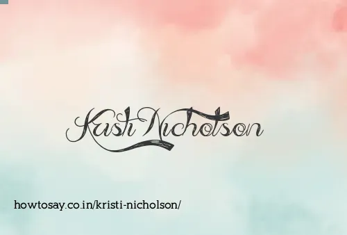 Kristi Nicholson