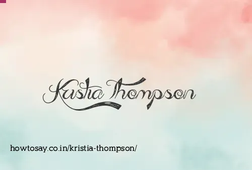 Kristia Thompson