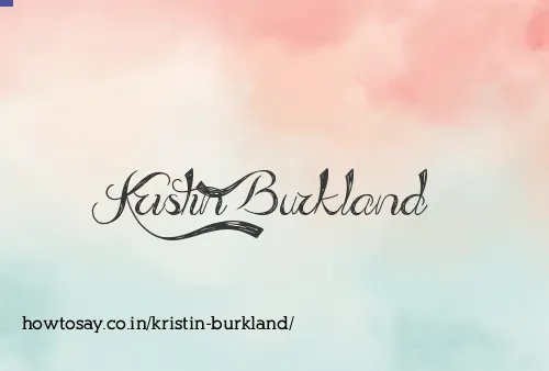 Kristin Burkland