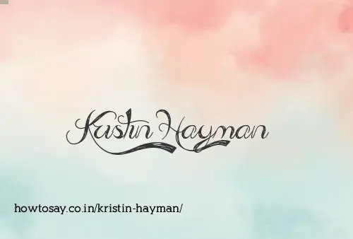Kristin Hayman