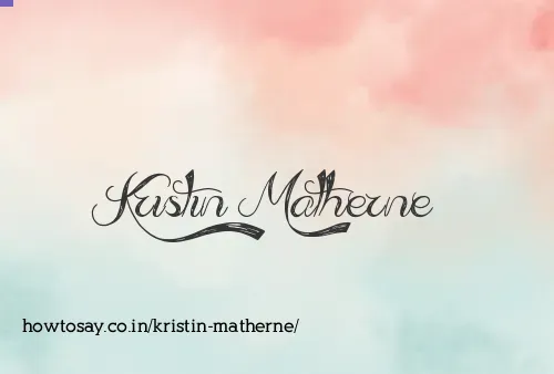 Kristin Matherne