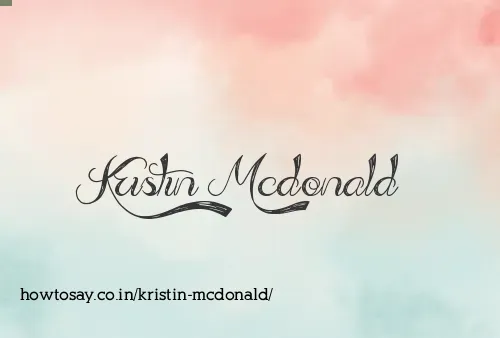 Kristin Mcdonald