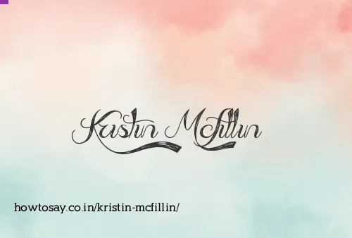 Kristin Mcfillin