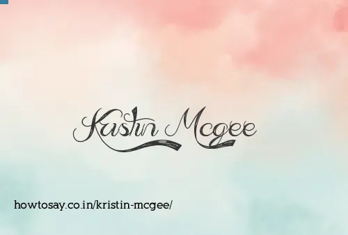 Kristin Mcgee