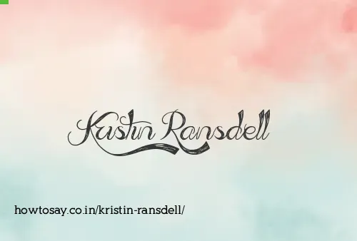 Kristin Ransdell