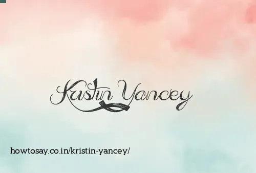 Kristin Yancey