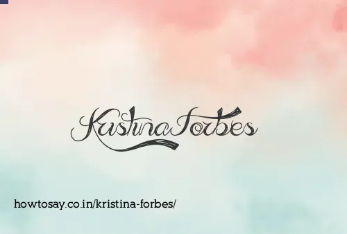 Kristina Forbes