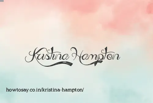 Kristina Hampton