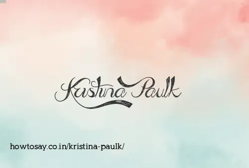 Kristina Paulk