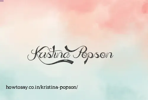 Kristina Popson
