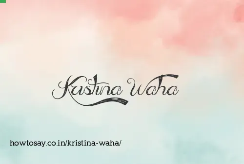 Kristina Waha