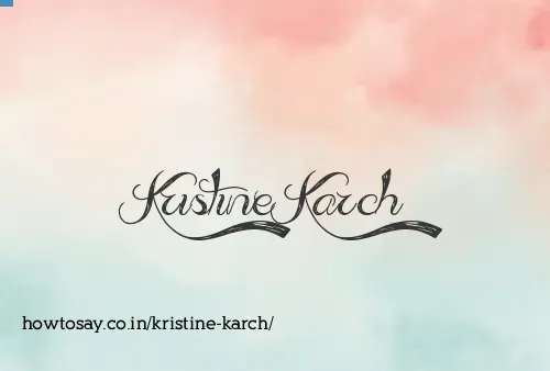 Kristine Karch