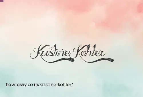 Kristine Kohler