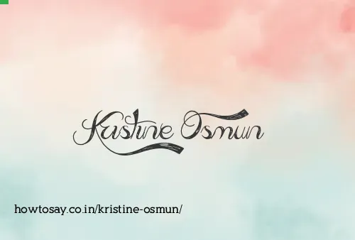 Kristine Osmun