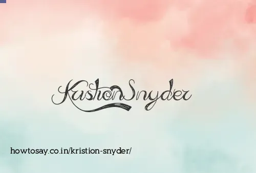 Kristion Snyder