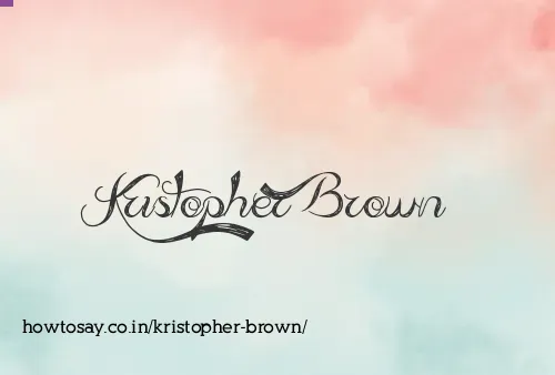 Kristopher Brown