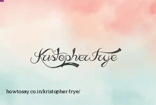 Kristopher Frye