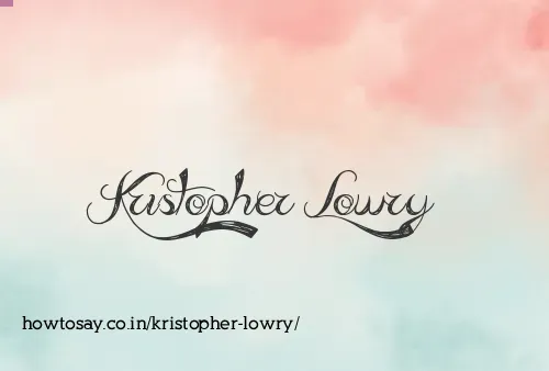 Kristopher Lowry