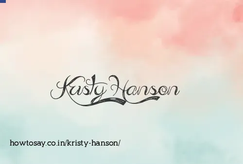 Kristy Hanson
