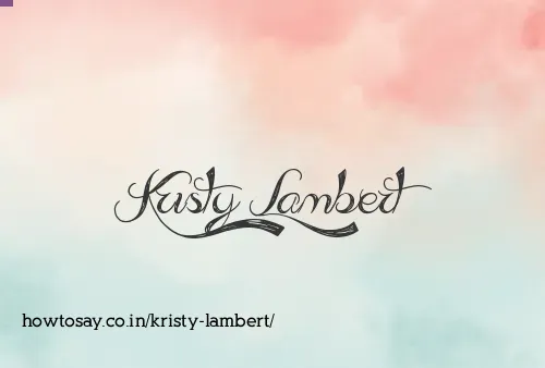 Kristy Lambert